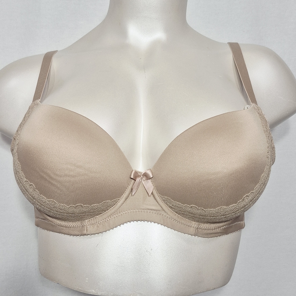 40C Parfait 2801 CASEY PLUNGE MOLDED T-SHIRT Underwire BRA BEIGE NWT